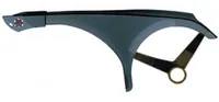 Hebie 0390E5 Kettenschutz 1-flügelig verstellb. für 42/44 Zähne, rauch/blau