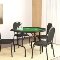 vidaXL Pokerový stůl skládací pro 8 hráčů zelený 108x108x75 cm
