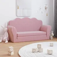 Best Möbel Kinder-Schlafsofa 2-Sitzer Rosa Weicher Plüsch Rosa 2024