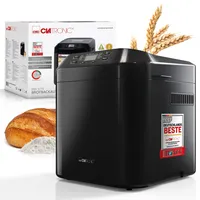 Clatronic® Brotbackautomat - frisches Brot zu Hause selber backen - automatische Zubereitung, Warmhaltefunktion, mit Timer, einfache Bedienung über Display, 12 Backprogramme - BBA 3774