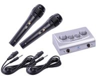 Quer Karaoke Set 2 Mikrofone Karaoke Mixer