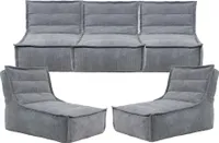 icon Otto Lounger Sitzsack, Dunkelgrau, 5Er-Pack, Feines Cord Sitzsack, Großer Sitzsack Für Erwachsene mit Füllung - Hergestellt in Deutschland