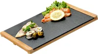 KESPER Buffetplatte Schiefer/Bambus 34x26x1,5cm
