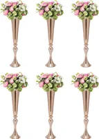 6 Stück Blumenständer 56.5cm Metallblumenvase Tischdekor für Hochzeit Gold