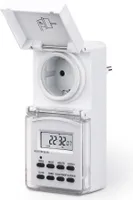 Digitale Zeitschaltuhr für Sandfilter Schwimmbadpumpen Poolbeleuchtung usw. Außenbereich, IP44, 3600 Watt, weiß (bestway, flowclear, intex)