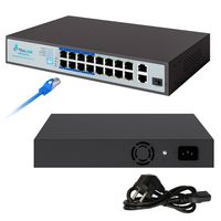 Extralink Netzwerk Switch PoE PoE+ LAN Port 16 Ports Gigabit Ethernet Unmanaged