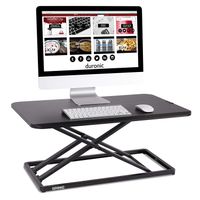 Duronic DM05D20 Workstation | Sitz-Steh Schreibtisch | Monitorhalterung | Stehpult | Computertisch | 75 cm Stand-Up Arbeitsplatz für Monitor | Tastatur | Maus | Notizen – Höhenverstellbar 5 – 41 cm