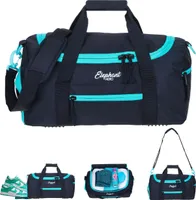 Sporttasche Mädchen Elephant Hero Signature Tasche Gym Fitness Kindertasche Nass- / Schuhfach Schulsport Turnen Schule Reisetasche Kinder Freizeit Tasche sports bag 42 cm 18 Liter 13017 Tiff Türkis Black