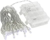 Lex Light LED Lichterkette Batterie 4,35m 30 LEDs kaltweiß Timer außen