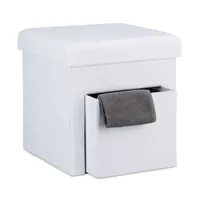 Taburetka s úložným priestorom RD20369, biela