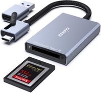 BENFEI CFexpress Kartenleser Typ-B mit USB 3.2 (Gen 2) 10 Gbit/s, USB-C&USB-A 2-in-1 Typ B CFexpress Adapter, kompatibel mit Windows/Mac/Linux/Android