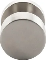 SOLIDO Türknopf Flachform innen - auf Rosette, Gegenverschraubung,Edelstahl matt