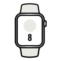Apple Watch Series 8/ GPS/ Cellular/ 41 mm/ Puzdro z nehrdzavejúcej ocele Strieborné/ Biely športový remienok