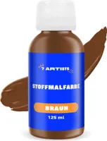7 Artists Textilfarbe Waschmaschinenfest - Textilfarbe Braun 125 ml | Stofffarbe | Stoffmalfarben Waschfest | Textilfarben | Fabric Paint