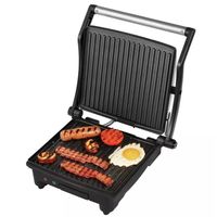 George Foreman 26250-56, Edelstahl, Quadratisch, Feuerrost, 504 cm², 2 Zone(n), 180°