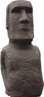 Steinfigur Osterinsel Skulptur aus Steinguss für den Garten Frostfest Witterungsbeständig und Neu 75cm Höhe, JA-011