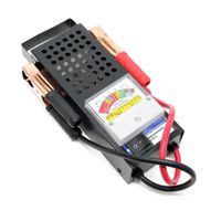 Wiltec Batterietester für 6V und 12V Batterien/Akkus, mit 2 Klemmzangen, justierbarer Skala, Batterieprüfer für Pkw Ladesystem, Lichtmaschine, Anlasser