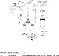 Rockshox Deluxe/super Deluxe Std Black 52.5 mm