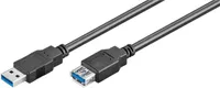 Goobay 95726 Przedłużacz USB 3.0 SuperSpeed, czarny, 5 m - USB 3.0 męski (typ A) &gt; USB 3.0 żeński (typ A)