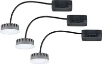 Paulmann 2Easy Einbauleuchten Basis-Set Coin Leuchtmittel UltraSlim satiniert LED 3x6,8W 2700K 230V 51mm7485