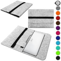 Tasche Notebook Filz Hülle Sleeve Cover Schutzhülle Laptop Case Tablet Macbook , Größe:15 - 15.6 Zoll, Farbe:Hell Grau