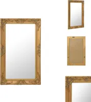 vidaXL Wandspiegel im Barock-Stil 50 x 80 cm Golden -  Spiegel