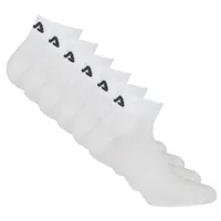 FILA Unisex Quarter Socken, 6er Pack - Kurzsocken, Training, Sport, Logo (2x 3 Paar) Weiß 35-38