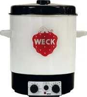 Słoik na przetwory WECK 29 l Ø35 cm emaliowany na biało z zegarem
