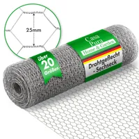 Drahtzaun verzinkt Kaninchendraht Maschenweite: 25 mm Höhe: 75 cm Länge: 10 m