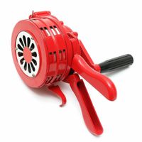 Handsirene Aluminiumgehäuse Sirene Handkurbel Klappbar Alarmsirene Rot