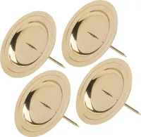 4x Adventskranz Kerzenteller Ø10cm Kranzteller Advent Messing Weihnachtsdeko