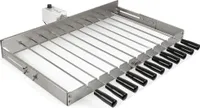 BBQ-Toro Edelstahl Grillaufsatz 11 Spieße 70 x 26-40 cm, Motor hinten