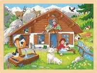 GOKI Holzpuzzle In den Alpen 96 Teile