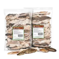 Kaureks Natur Kaninchenohren mit Fell 2x500g, ca 75 STK. Hasenohren, fettarm, Kauartikel, Kausnack