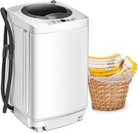 GOPLUS Waschmaschine mit 3,5 kg Fassungsvermögen, Waschvollautomat mit 5 Programme & 3 Wasserstand, Miniwaschmaschine, 43x43x75cm
