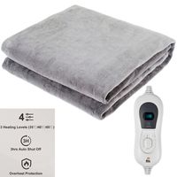Elektrická deka 180x130cm flanelová elektrická deka s automatickým vypínáním, oboustranná deka na pohovku, příjemná deka, 3 teplotní úrovně, lze prát