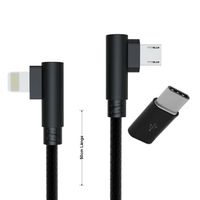 Länge 50cm Lightning auf Micro-USB OTG Kabel für iPhone 11 12 13 & DJI Remote Controller 90 Grad Mavic 2 & Zoom Mini Intuvia E-Bike Typ-C  Air OTG Cable Datenkabel