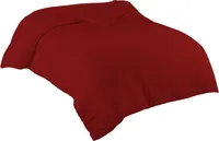 Bettwäsche Bettbezug 2er Set 200x220 cm Einfarbig 100% Baumwolle Kirschrot