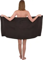 Betz Duschtuch 70 x 140 cm PREMIUM 100% Baumwolle Liegetuch Strandtuch   Farbe: dunkelbraun