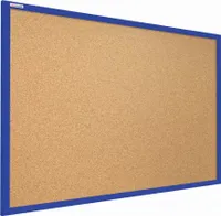 Korková nástěnka v barevném dřevěném rámu 90x60 cm – Granátově modrá