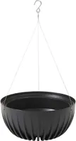 HowHomely Blumentopf Rund 16 cm Höhe, Hängen Pflanzkübel, Schwarz Übertopf für garten balkon