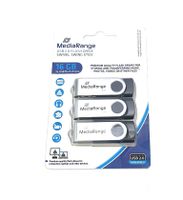 MediaRange USB-Stick 16GB USB 2.0 Flexi 3er-Pack