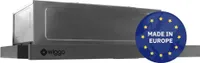 Wiggo Flachschirmhaube 60 cm - WE-E632ER grau I Flachschirmhaube für Abluft oder Umluft Dunstabzug 300m³/h mit LED-Beleuchtung I Einbau-Dunstabzugshaube inkl. Fettfilter & 2× Kohlefilter