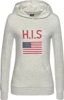 H.I.S. Kapuzensweatshirt grau-meliert Größe 32/34