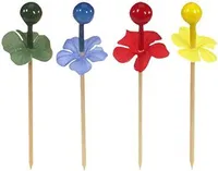 144 Deko-Picker 7 cm farbig sortiert "Beeren"