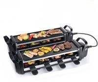 Teilbares Raclette Grill 8 Personen Set Raclette-Gerät 1200 Watt