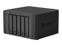 Synology DX517 - Festplatte - SSD - 70 TB - SATA - Serial ATA II - Serial ATA III - Desktop - Schwarz - Alarm - Leistung - Status