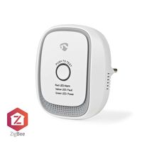 Nedis Zbdg11Cwt Smartlife Detektor gazu Zigbee 3.0 Zasilanie sieciowe Żywotność czujnika: 5 lat En 50194-1:2009 Android / Ios Z przyciskiem testowym 75 Db Biały