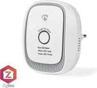 Nedis Zbdg11Cwt Smartlife Detektor gazu Zigbee 3.0 Zasilanie sieciowe Żywotność czujnika: 5 lat En 50194-1:2009 Android / Ios Z przyciskiem testowym 75 Db Biały