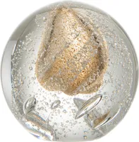 J-line - Briefbeschwerer Bubble Glass Gold Medium - 11x11x11,5cm